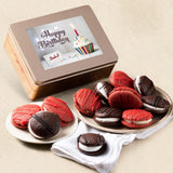 Dulcet Gift Baskets Chocolate and Red Velvet Whoopie Pie Tin Assortment, Cookie and Cream Snacks for a Holidays, Birthday, Sympathy, Get Well