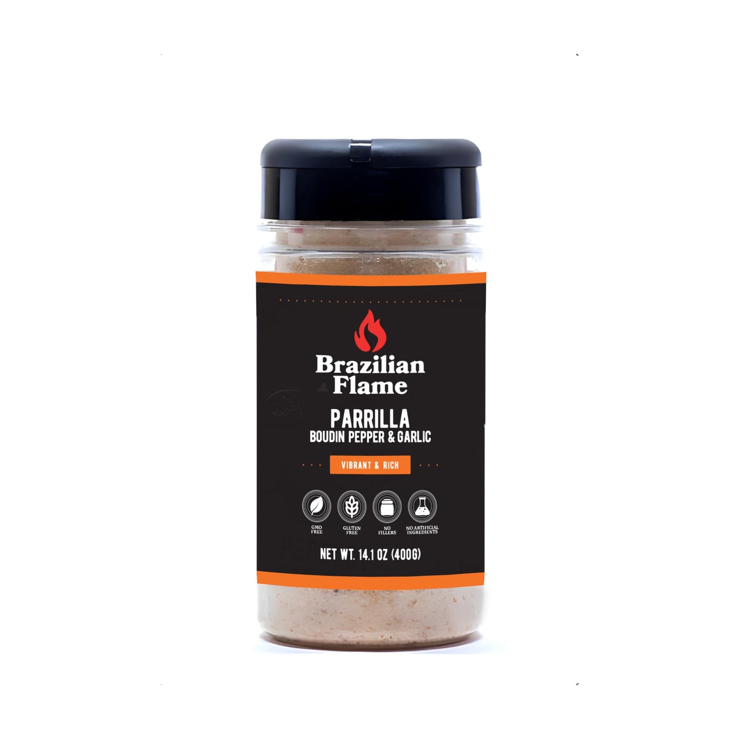 Brazilian Flame Parrilla Seasoning - Brazilian Flame Set - Sea Salt - Sea Salt & Pepper - Sea Salt & Fine Herbs - Boudin Pepper & Garlic - Chimichurri