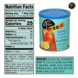 4C Light Powdered Drink Mix Cannisters, Zero Sugar Decaffeinated Iced Tea, 22 Quarts, Family Sized Cannister, Low Calorie, Thirst Quenching Flavors