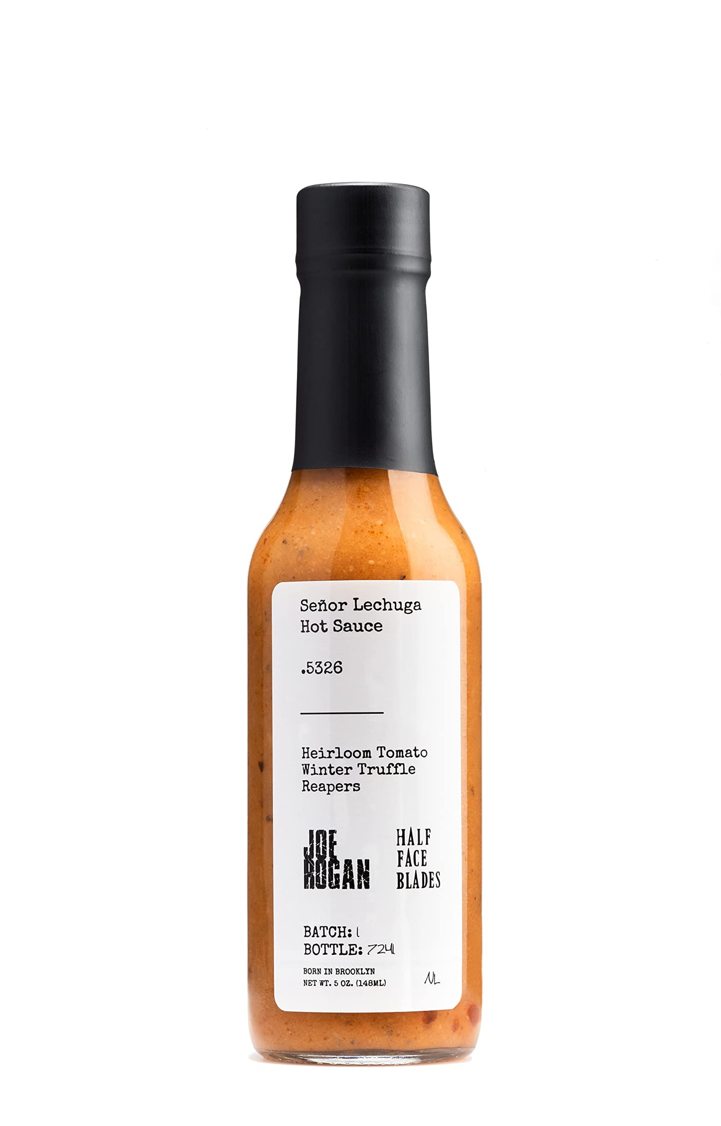Joe Rogan x Half Face Blades x Señor Lechuga Hot Sauce .5326 Heirloom Tomatoes, Winter Truffle, Reapers