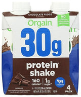 ORGAIN Chocolate Fudge Protein Shake 4pk, 11 FZ