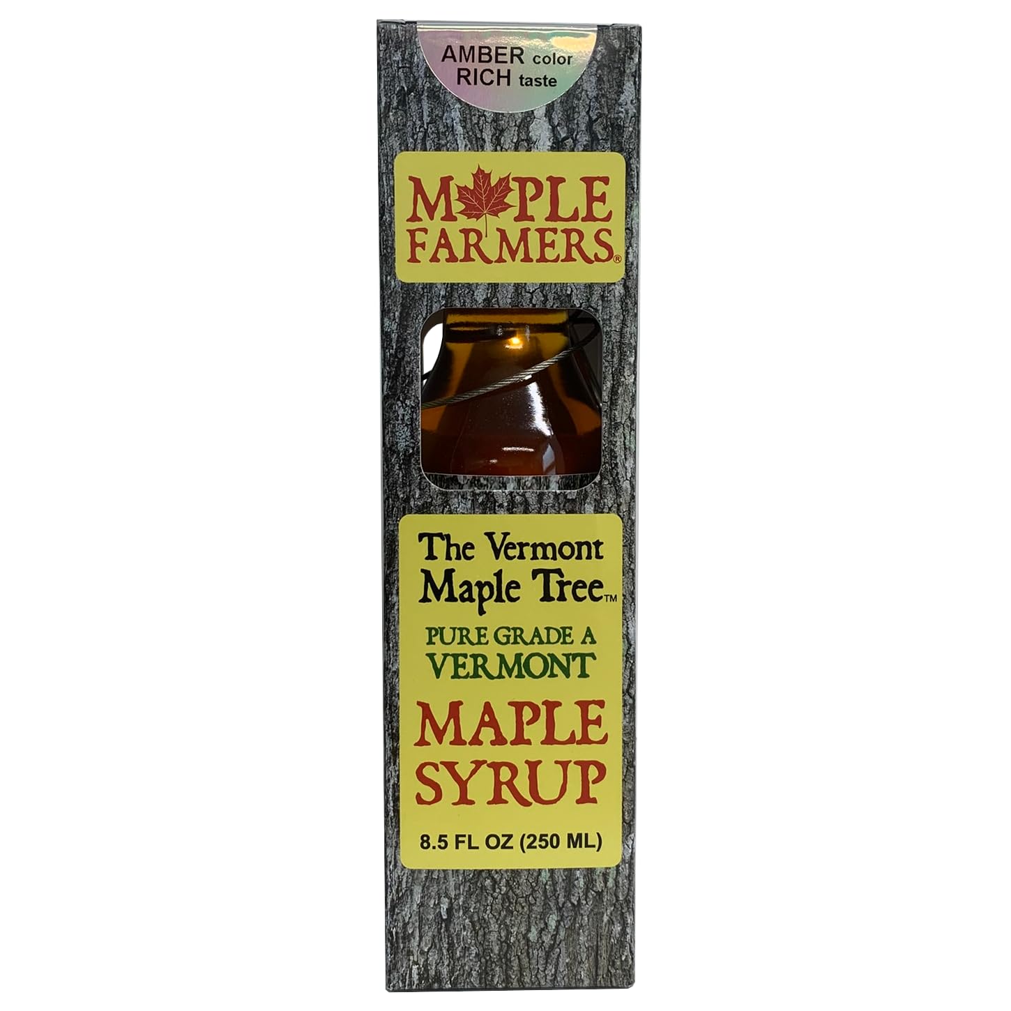 Vermont Maple Syrup, Pure, Small-Batch, Handcrafted on Small Family Farms by MAPLE FARMERS, 8.5 oz Glass Bottle with Decorative Metal Sap Bucket