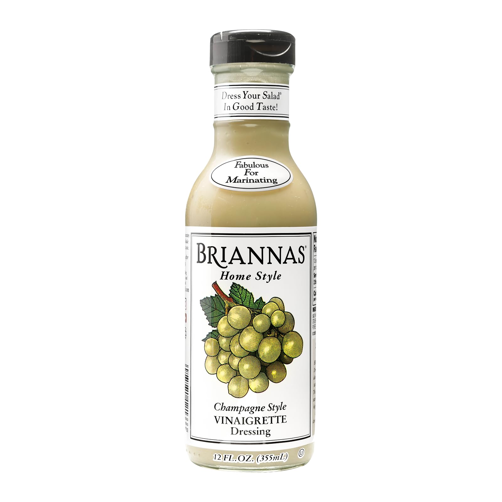 BRIANNAS - Home Style Champagne Vinaigrette Dressing - Fine Salad Dressing made with Premium Ingredients - Gluten Free & Kosher Dressing - 12 oz