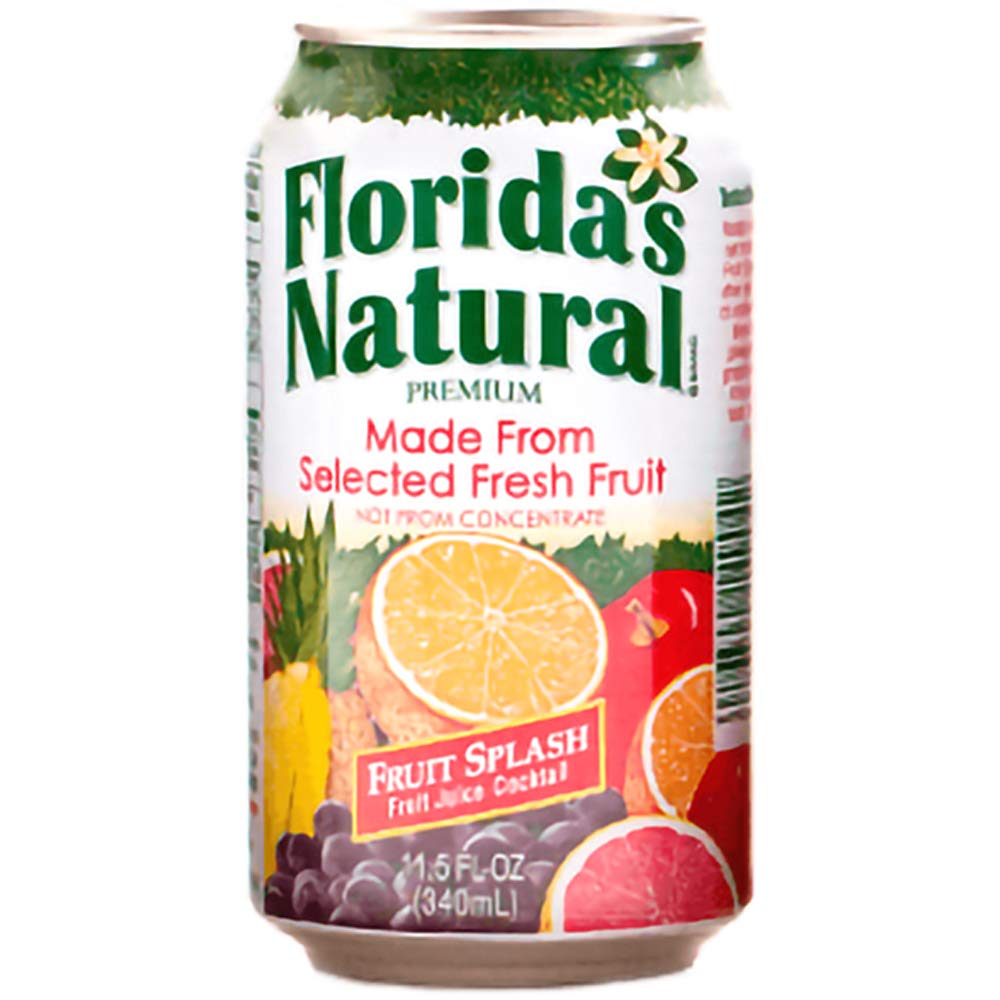 Florida Natural Fruit Splash Cocktail Juice, 11.5oz Can (Pack of 18, Total of 207 Oz)