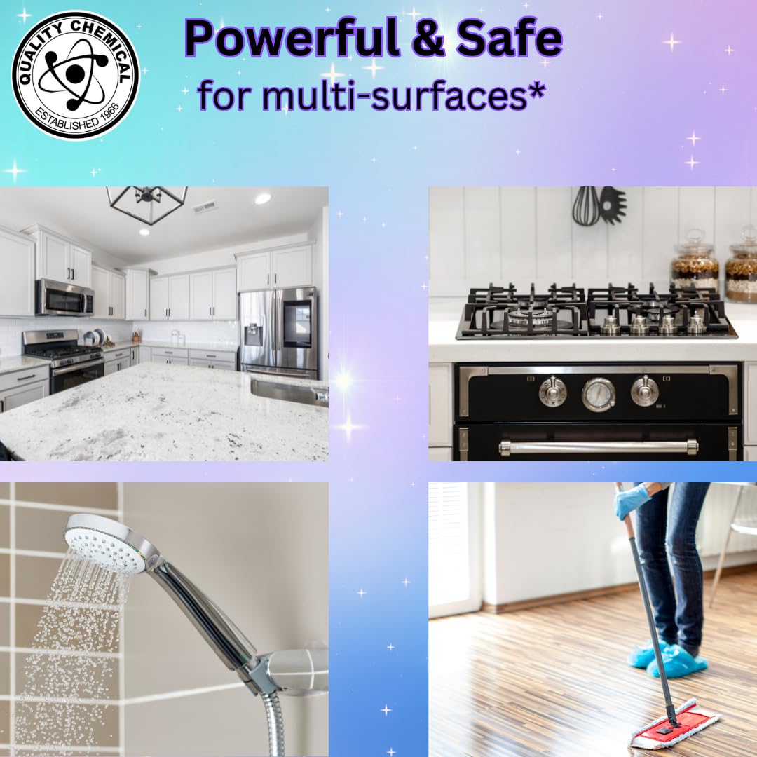 Quality Chemical BELLISSIMO All Purpose Cleaner - All Purpose Cleaner with Extra Cleaning Power and Long Lasting Lavender Scent, Super Concentrated
