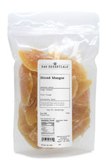 Raw Essentials Dried Sliced Mangos | Tropical, Sweet, and Chewy | Perfect Snack, Smoothie Booster, or Drink Garnish | 18 oz Resealable Bag