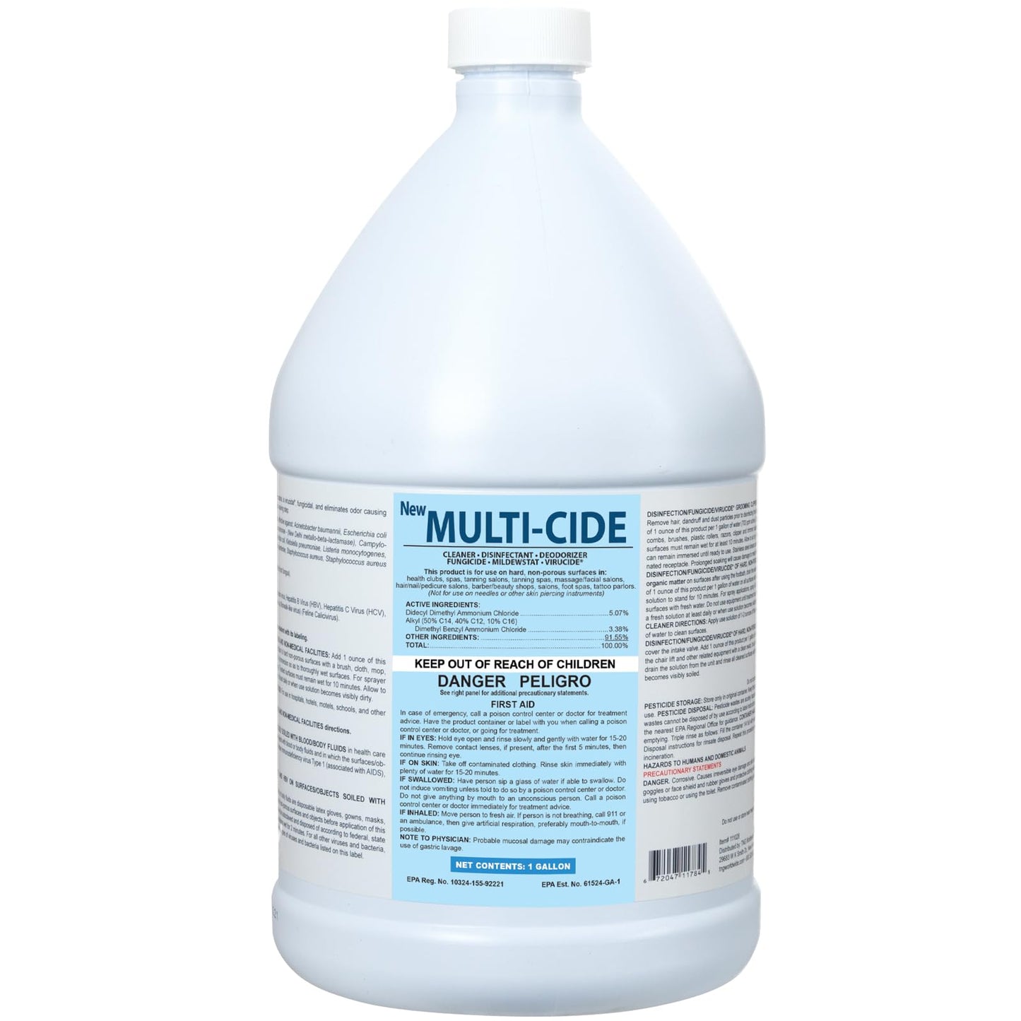 ForPro Professional Collection Multi-Cide Hospital Grade Sanitizer & Disinfectant, Bactericidal, Fungicide & Virucidal Cleaner, 1 Gallon Refill (128
