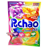 Puchao Gummy n' Soft Candy, 4 Fruits Flavors, 3.53 Ounces, Pack of 3