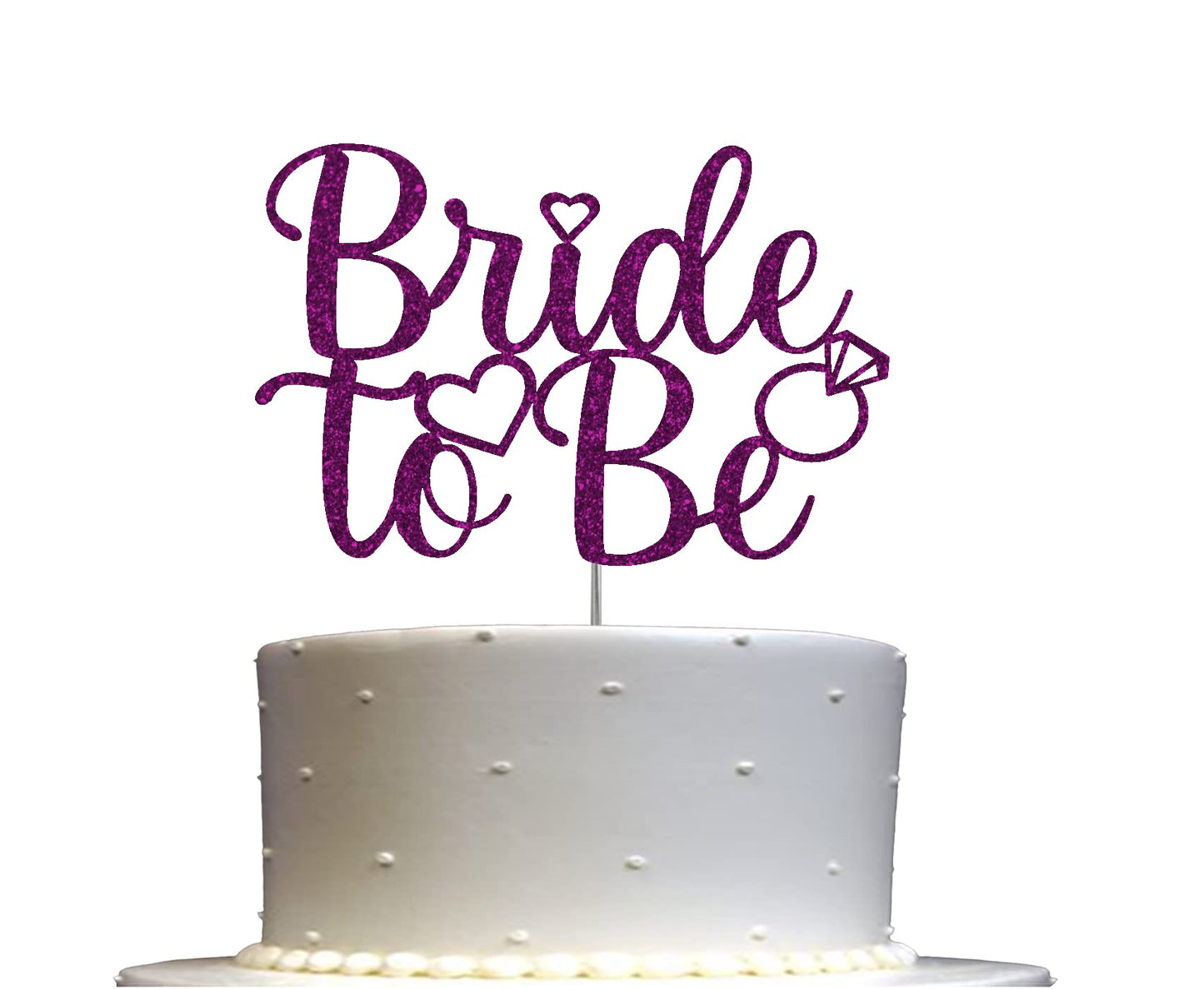 Bride To Be Cake Topper, Engagement Party Decorations Ideas, Bridal Shower, Bachelorette, Premium Quality Decoration, Sturdy Doubled Sided Glitter