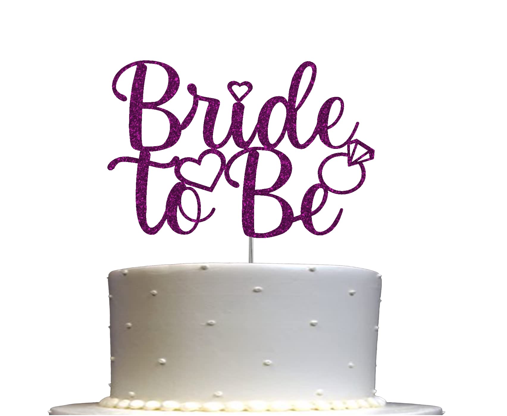 Bride To Be Cake Topper, Engagement Party Decorations Ideas, Bridal Shower, Bachelorette, Premium Quality Decoration, Sturdy Doubled Sided Glitter