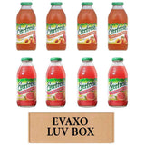 LUV BOX- variety Everfresh Juice 16 oz. pack of 8 , Everfresh Peach Watermelon , Everfresh Ruby Red Grapefruit. by evaxo