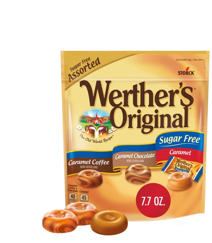 Werthers Original Hard Candy (7.70 OZ (Pack of 1) | Individually Wrapped Hard Sugar Free Caramel Candy |