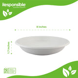 Responsible Products bowls are eco-friendly, Disposable Paper Bowls 24oz For Hot Soup (50 Count),Heavy Duty Paper Dinner Bowls, Dessert Bowls, Made