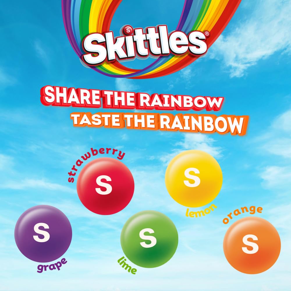 SKITTLES Littles Original Chewy Candy Mega Tube Resealable On the Go Treat for Road Trips, Lunch Treat, Movie Night Snack , Share Size, 1.9 oz Tube