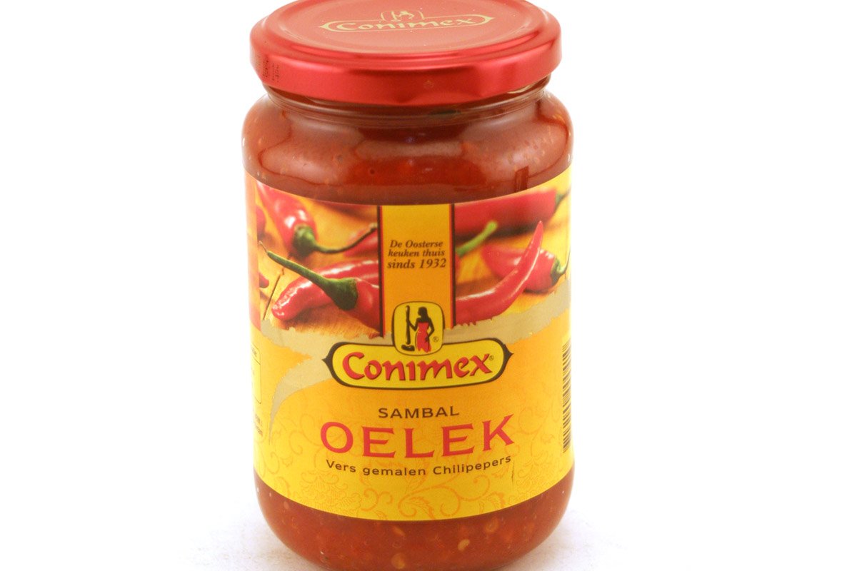 Conimex Sambal Oelek Hot Chilli Paste (Economy Case Pack) 11 Oz Jar (Pack of 6)