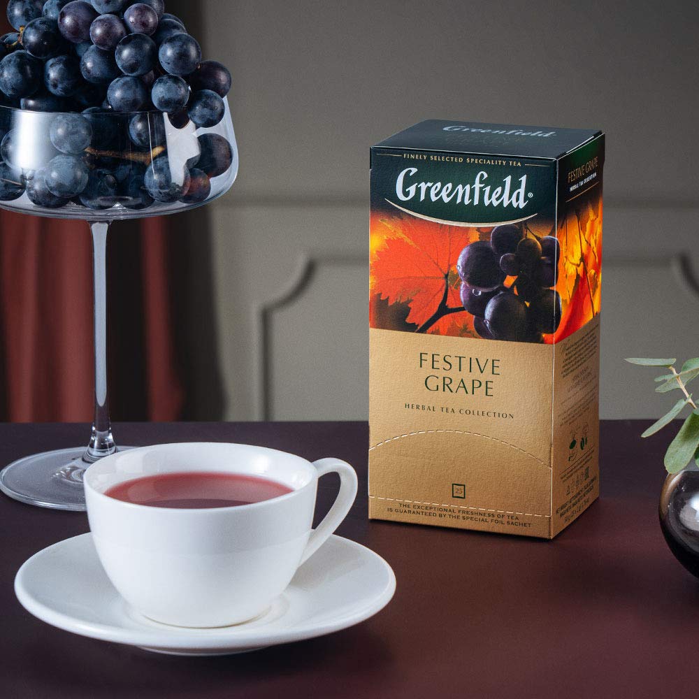 Greenfield Tea, Festive Grape, 25 Count