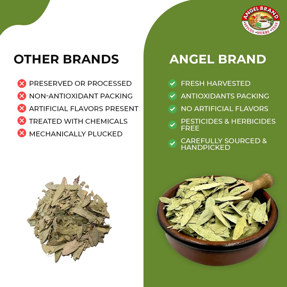 Angel Brand Senna Leaf - 0.5 oz Pouch - Dried Senna Leaves for Tea, Herbal Infusions, and Traditional Uses
