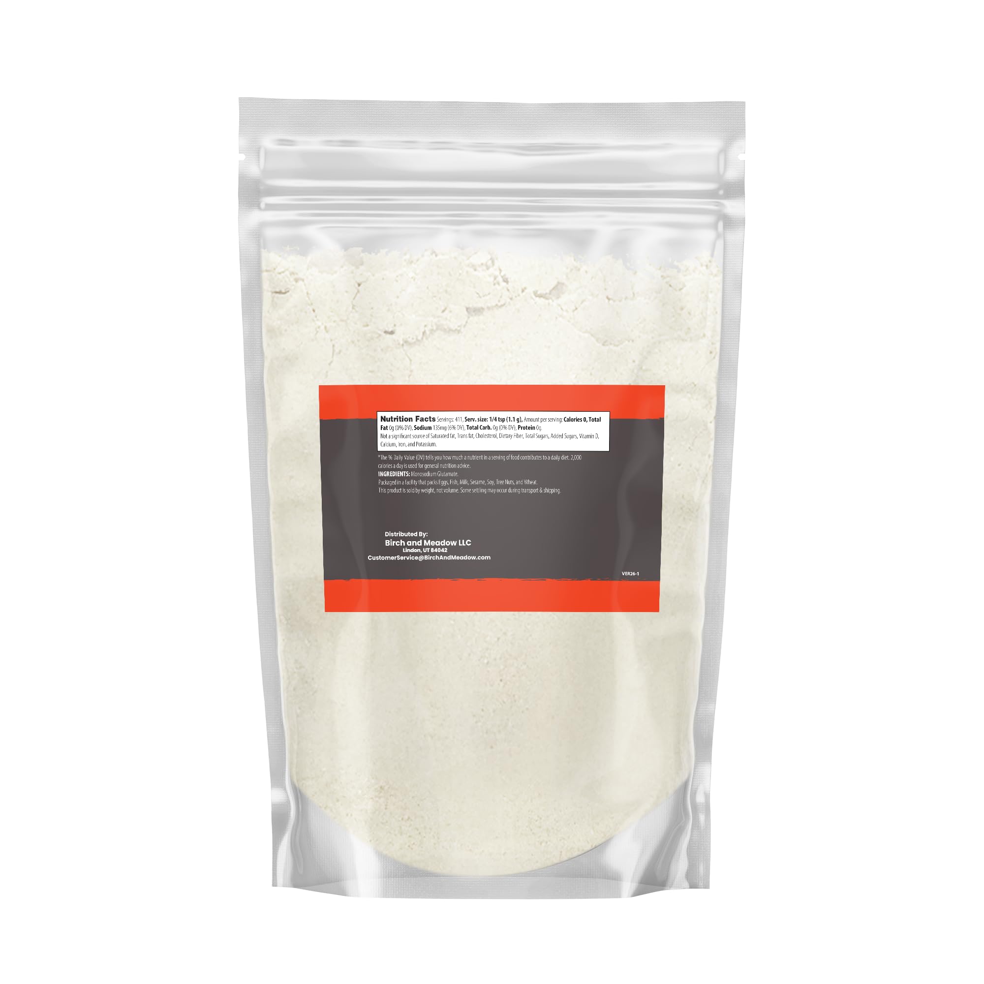 Birch & Meadow 1 lb, MSG Powder, Monosodium Glutamate, Flavor Enhancer