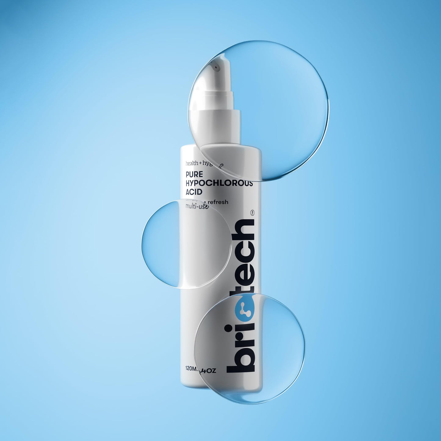 BRIOTECH Pure Hypochlorous Acid Spray and Cleanser, Original Premium HOCl Topical Solution, Multi-Purpose Cleaner, Family Approved & Pet Friendly, 8.5