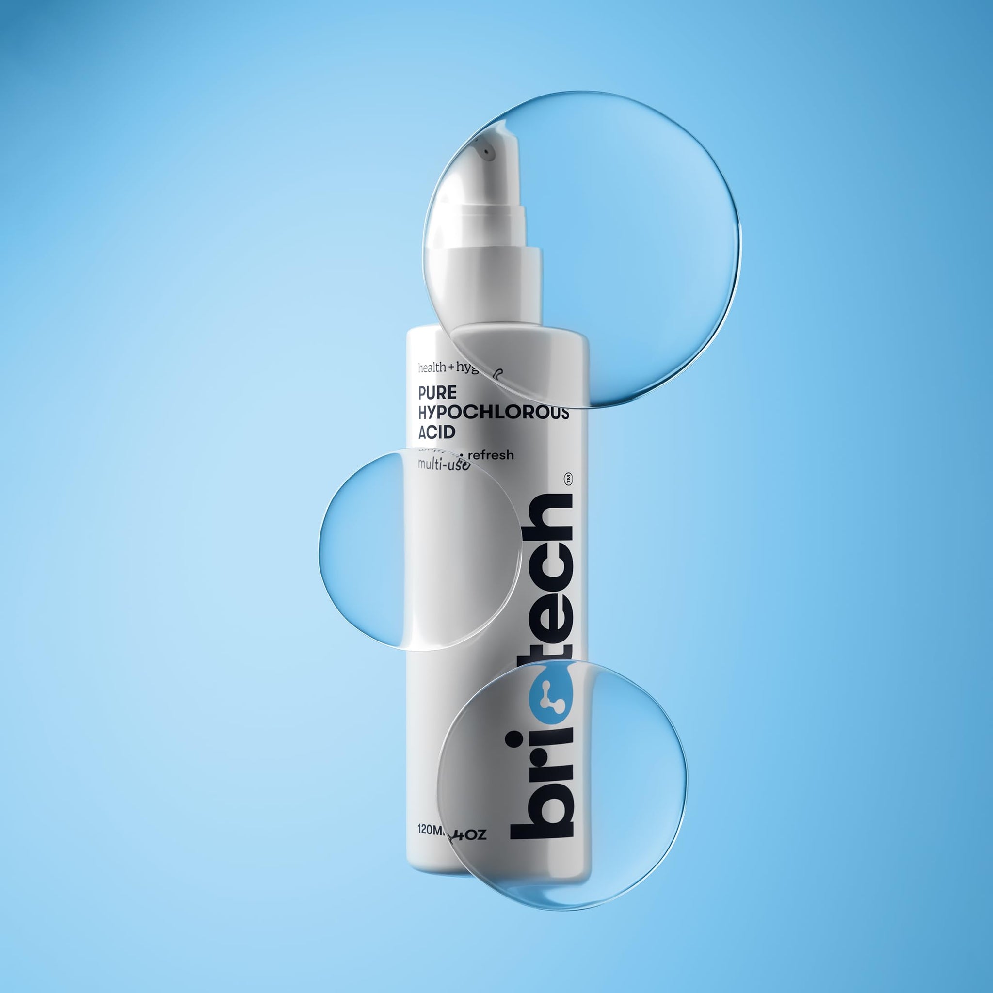 BRIOTECH Pure Hypochlorous Acid Spray and Cleanser, Original Premium HOCl Topical Solution, Multi-Purpose Cleaner, Family Approved & Pet Friendly, 8.5