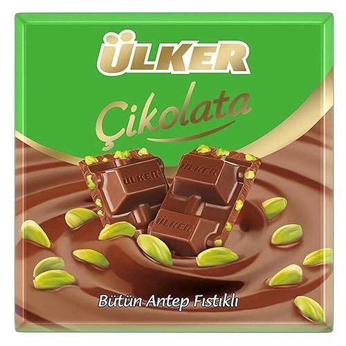 Ulker Milk Chocolate with Pistachio Nuts 6 x 70 Gr