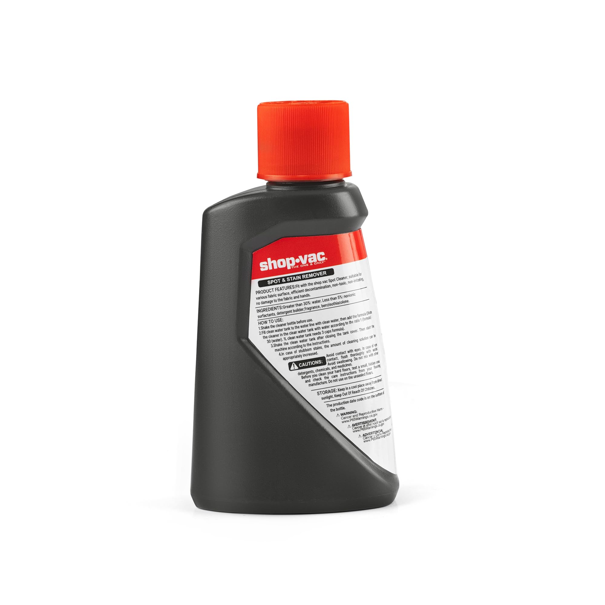Shop-Vac Carpet Cleaner Solution, 8Fl Oz, Low Foam Upholstery Cleaner Solution For All Carpets, Upholstery & Area Rugs, Dissolves Dirt, Grime, Pet