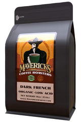 Dark French Low Acid Coffee (Ground) - 100% Organic Ingredients - Up to 90% Less Acid