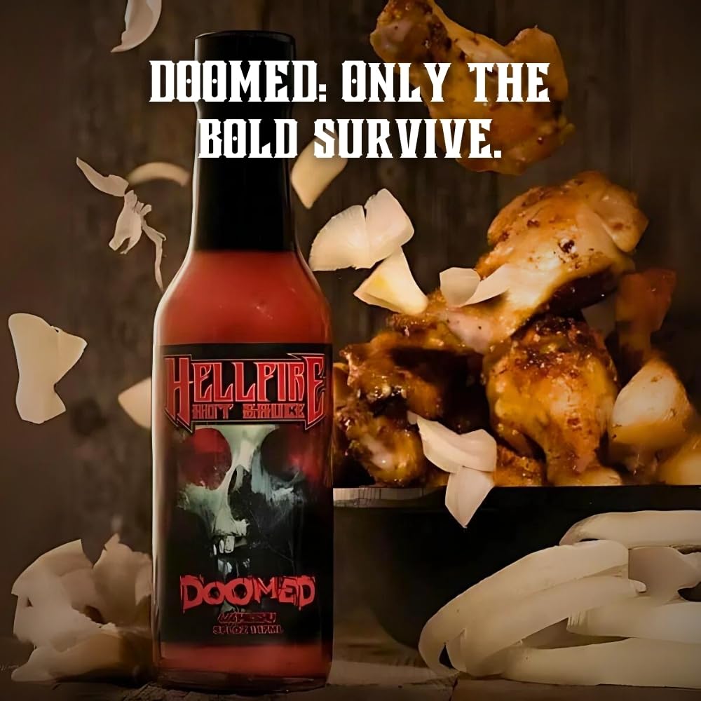 Hellfire Hot Wingfest Gift Pack - Gourmet Hot Sauce Variety Pack With 4 Flavors for Hot Wings (Four 5 oz. Bottles)