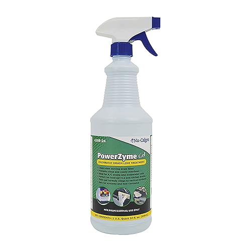 Nu-Calgon 4298-24 PowerZyme Gel Enzymatic Drain Line Treatment (1 qt. Spray Bottle)