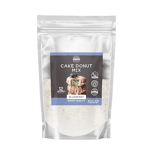 Birch & Meadow 1 lb, Blueberry Flavored Cake Donut, Easy to Make, Frying and Baking