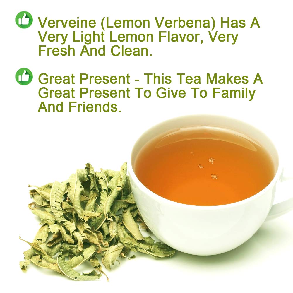 Plant Gift 100% Lemon Verbena Tea Natural Herbal Loose Dried Lemon Leaves flower - Non-GMO - Caffeine-free - 10g/0.352oz