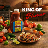 El Yucateco Red Habanero Hot Sauce Authentic Mexican Chile Habanero Sauce, Medium Heat, 8 fl oz / 120 ml), Imported from Mexico (Half Gallon)