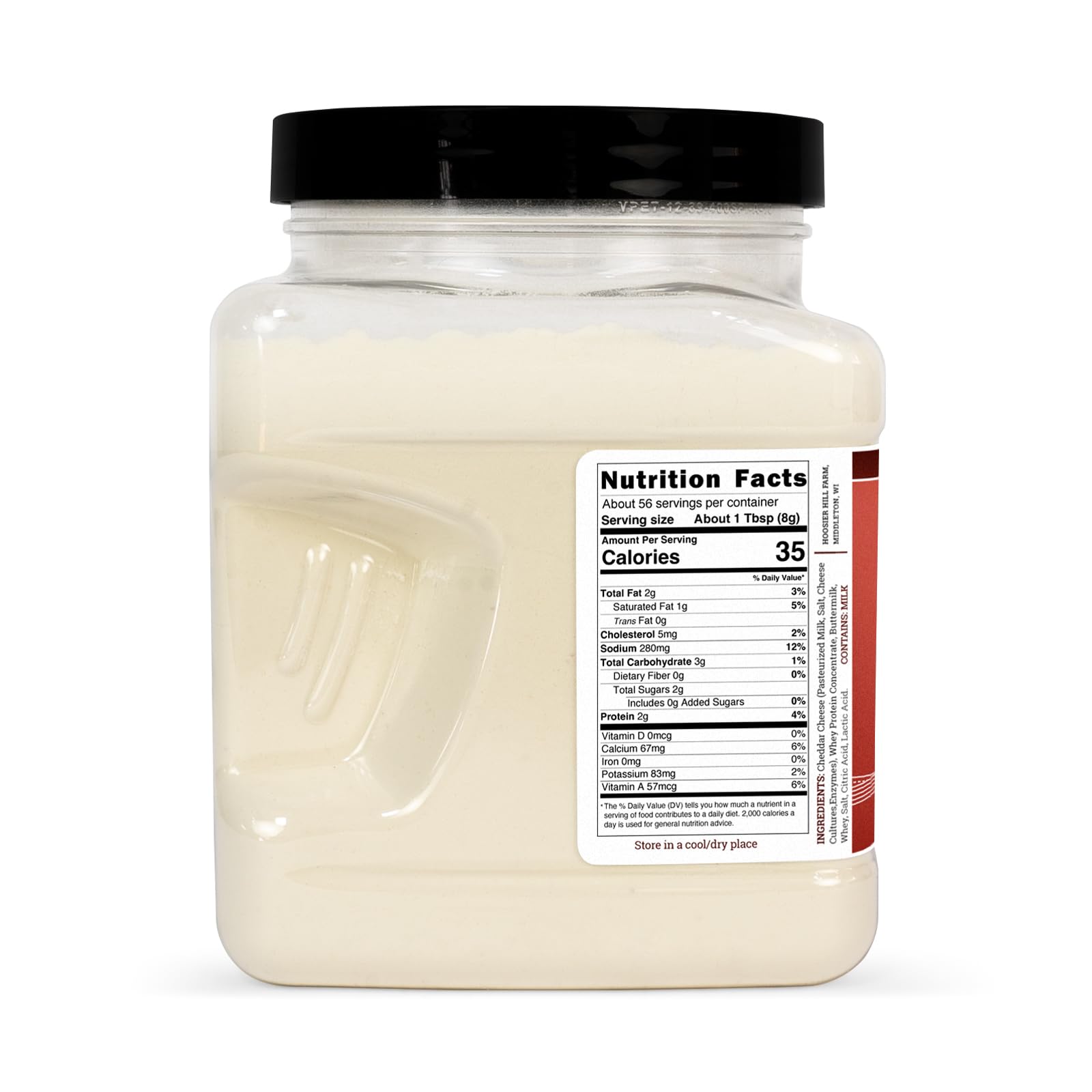 Hoosier Hill Farm White Cheddar Cheese Powder, 1LB (Pack of 1)