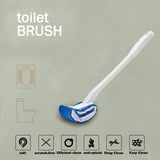 Toilet Brush Bowl Brush Bathroom Brush Under Rim Toilet Brush Scracth-Free Curved Good Grip Easy to use deep Cleaning No Scratching, Anti-Splashing