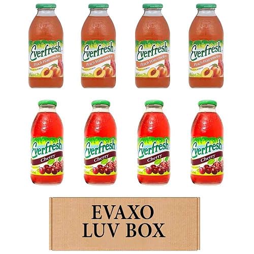 Axppin Peach Watermelon Cherry Juice, 16 oz (8 Count) Box