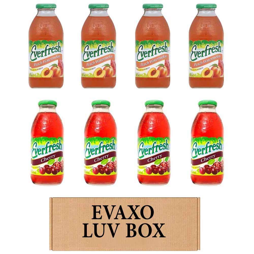 Axppin Peach Watermelon Cherry Juice, 16 oz (8 Count) Box