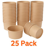 Ruthy's Outlet Kraft Salad Bowls W/Clear Lids - Disposable Paper Salad Containers, Eco-Friendly | Leak-Resistant | Microwave Safe - Ideal for Meal