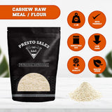 Cashew Fresh Raw Flour, All Natural, Packed in 1 lb. (16oz) Resealable Bag, Kind to your Body, High in Protein, Almond Flour alternative by Presto