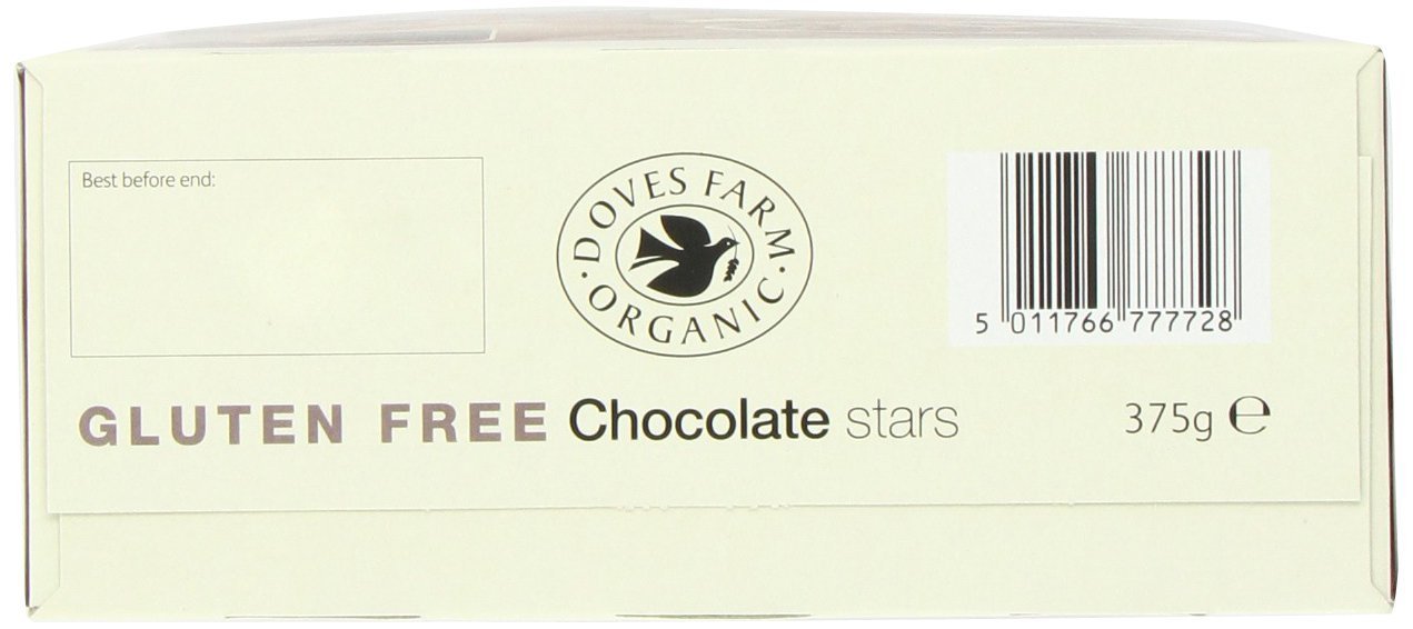 Doves Farm Organic Gluten Free Chocolate Stars (375g) - Pack of 2