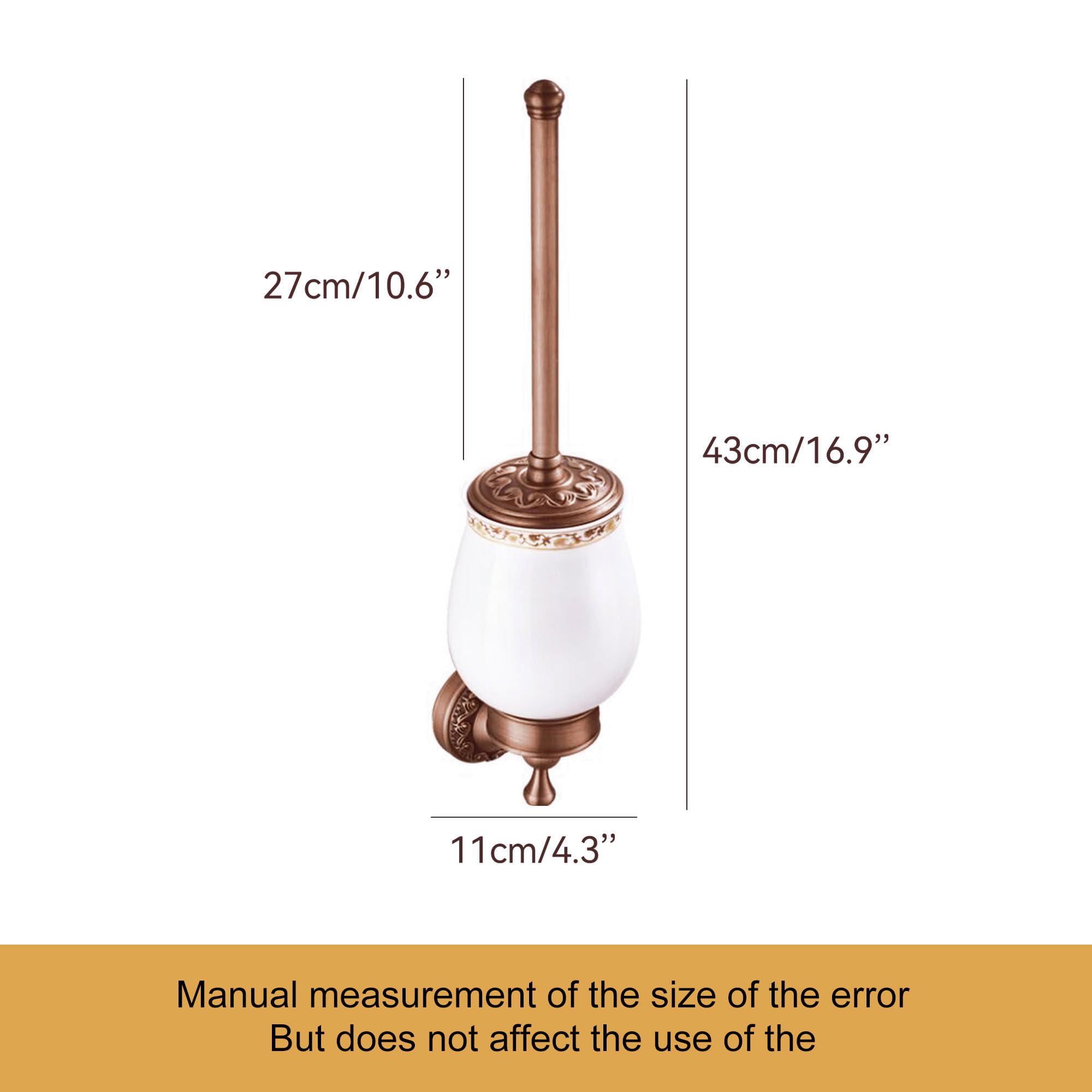 Red Copper Bath Toilet Brush Holder Set, Wall Mounted Bathroom Hardware Accessories, Pattern Carving Design