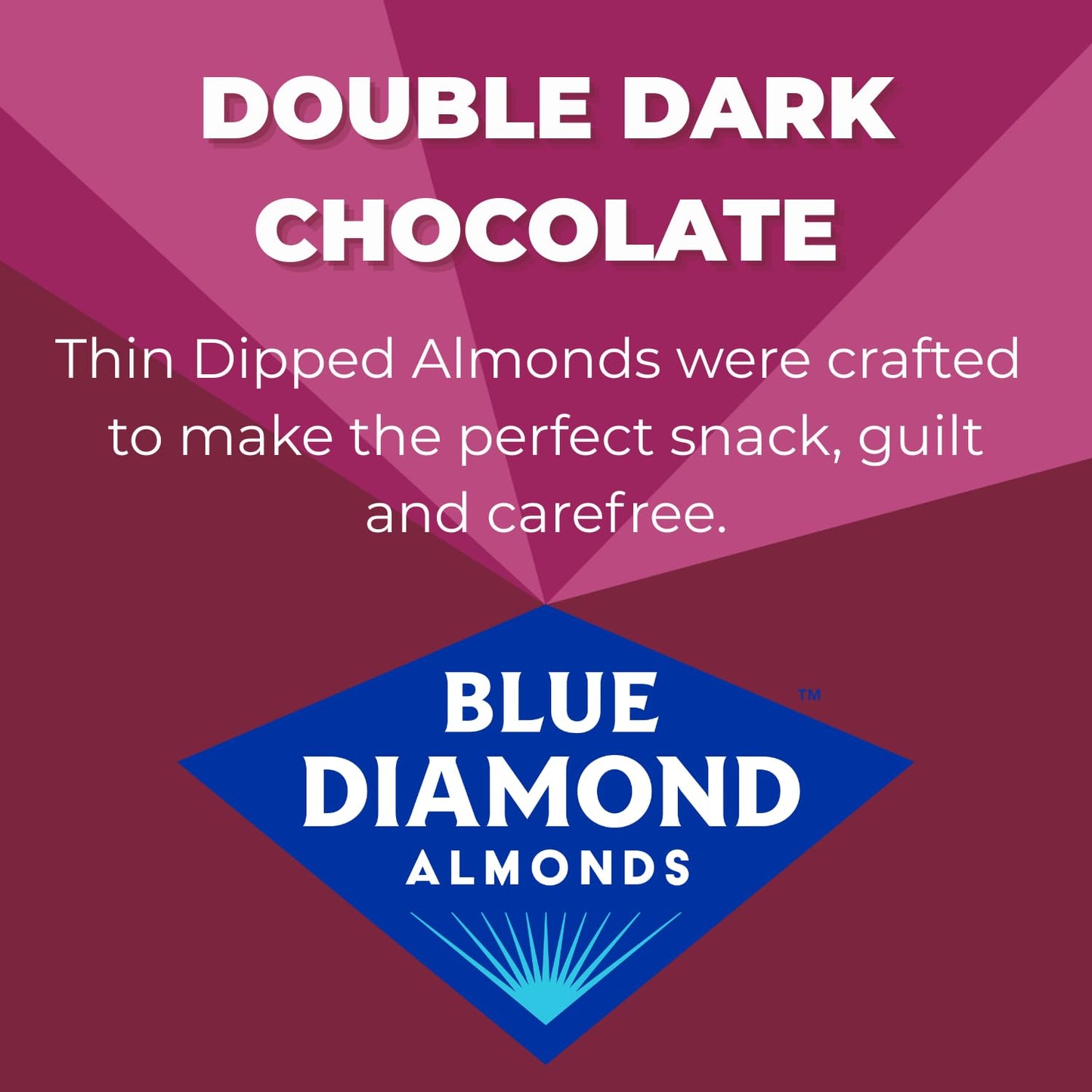Blue Diamond Almonds, Dark Chocolate Covered Thin Dipped Snack Nuts for Guilt-Free Snacking with Half the Sugar, Perfect for Gathering, Holidays, or