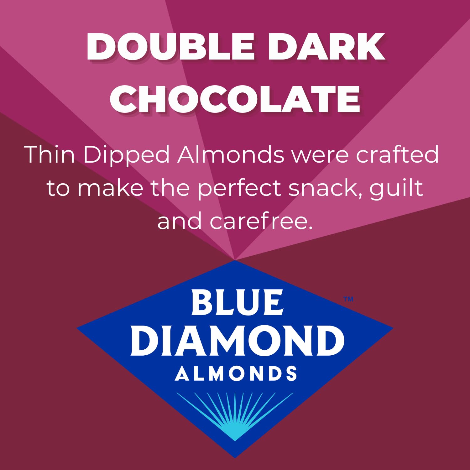 Blue Diamond Almonds, Dark Chocolate Covered Thin Dipped Snack Nuts for Guilt-Free Snacking with Half the Sugar, Perfect for Gathering, Holidays, or