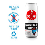 BORED & THIRSTY Supreme Water with Electrolytes, pH 8+ Alkaline and Trace Minerals - 16 FL OZ - 100% Recyclable Aluminum Cans 12 Pack with Limited