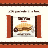 Rip Van Chocolate Hazelnut Wafer Cookies, Keto, Non-GMO, Healthy Snacks, Low Carb & Low Sugar (2g), Low Calorie, Vegan, 16 Count