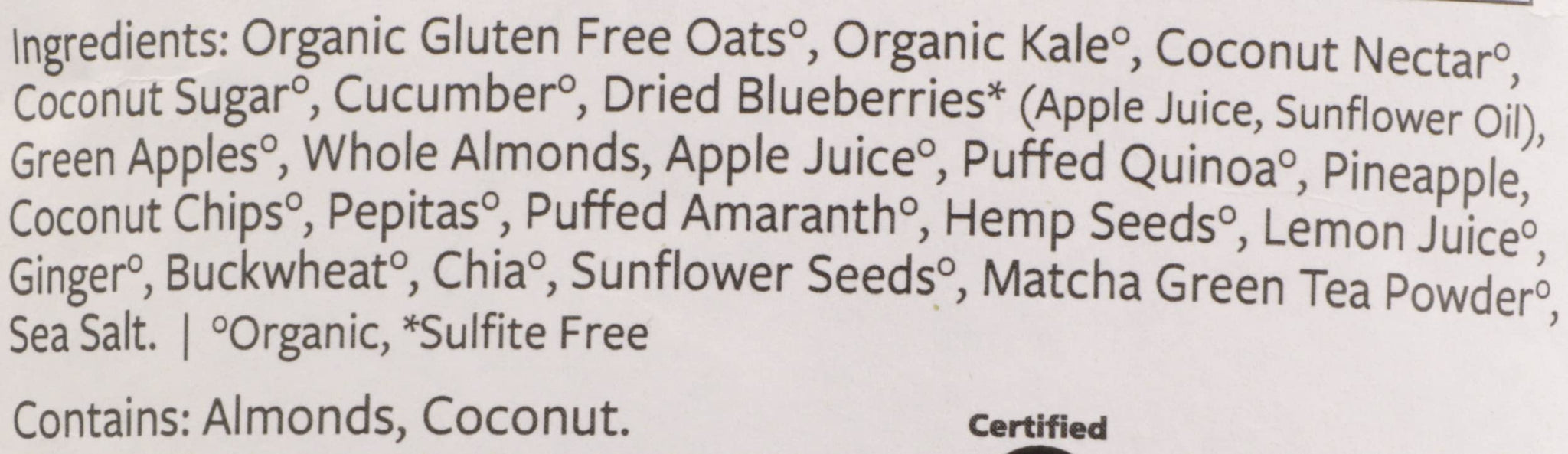 Victory Dance Foods Juiced Kale Matcha Garden Granola, 8 OZ