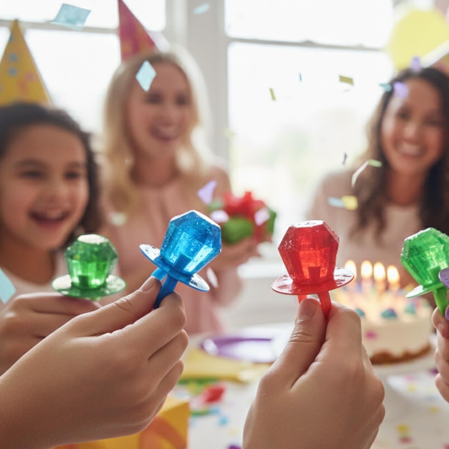 Assorted Flavor Topps Ring Pops - (Pack of 50) - Perfect for Party Favors, Events, and Treat Bags