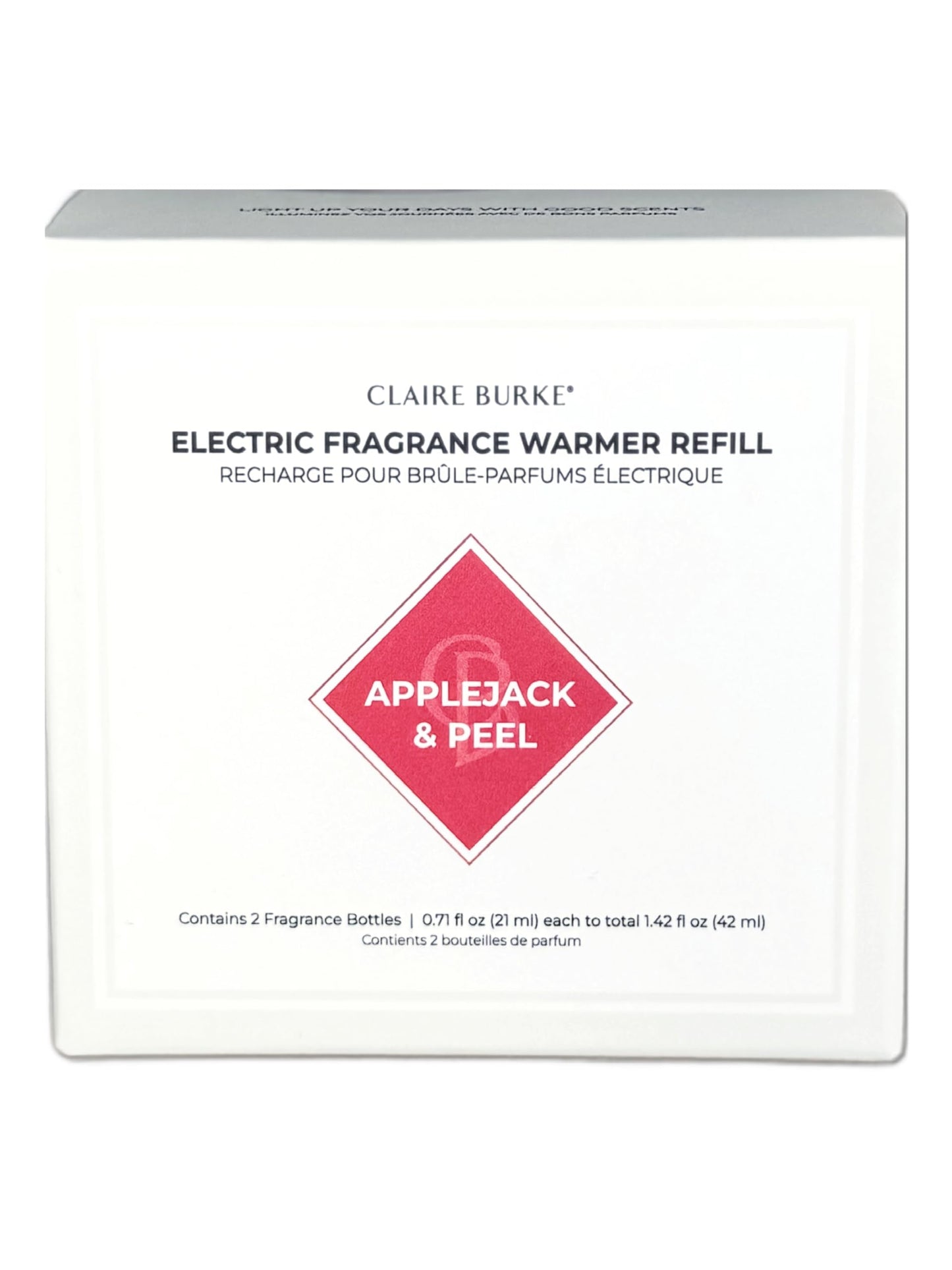 Claire Burke Apple Jack Scented PlugIn Refills, 2 Ct, Air Freshener for Home and Bathroom, 2.84 oz