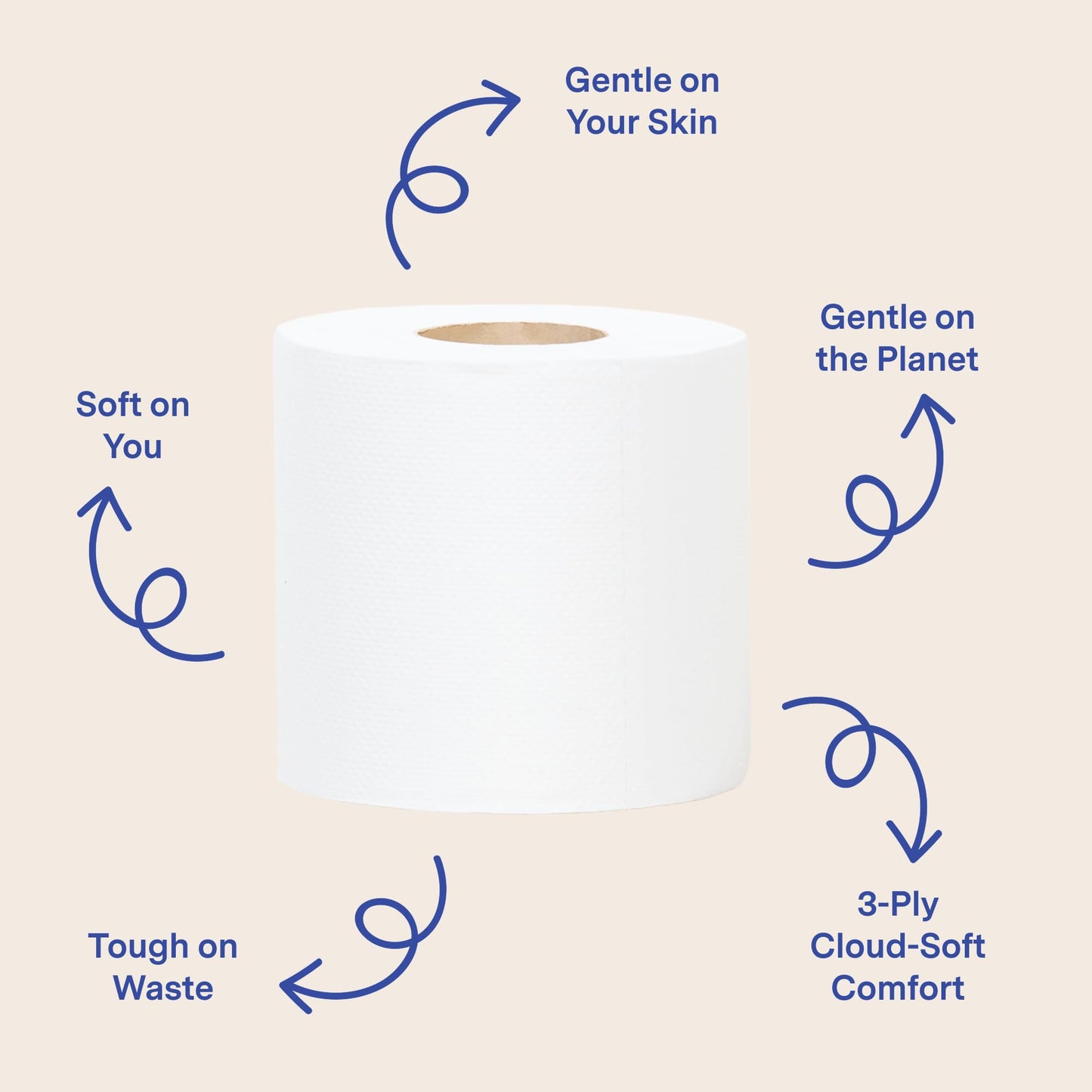 Repurpose 100% Bamboo Toilet Paper, 3-Ply, Tree-Free, Plastic-Free, FSC Certified, Septic Safe, Fast Dissolving, RV-Friendly, 60 Rolls (300