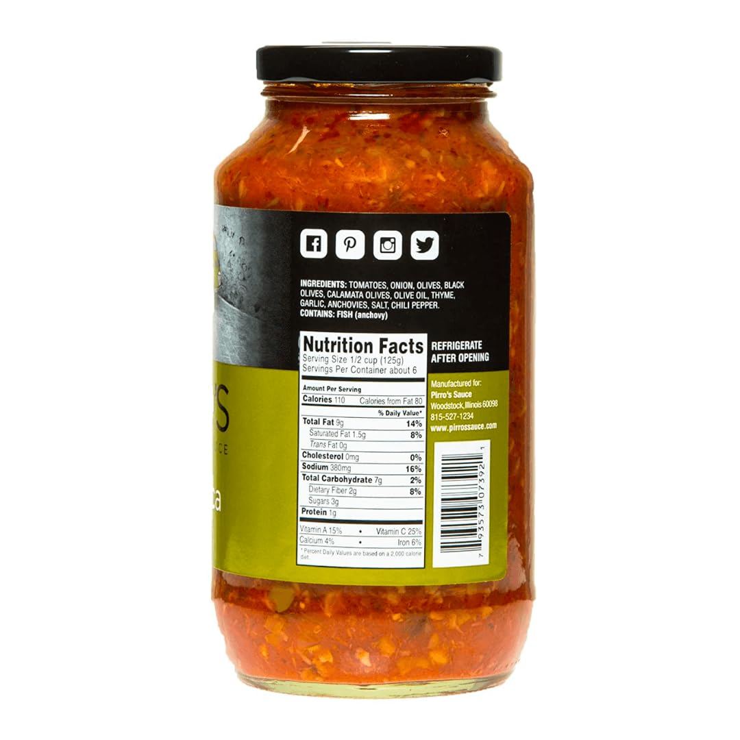 Pirro's Puttanesca, All Natural Sauce, 24 Ounce (Pack of 3)