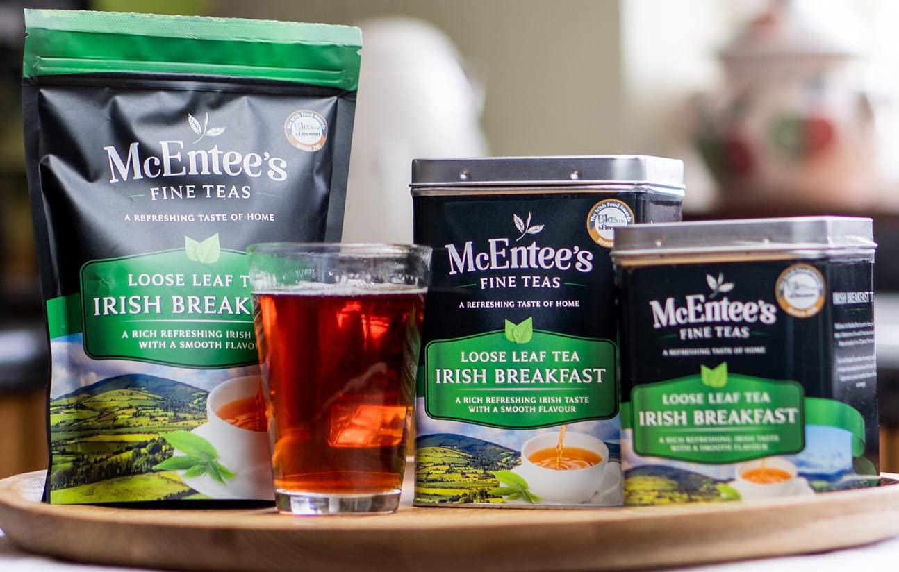 McEntee's Irish Breakfast Tea 250g / 8.81 oz Bag - BLENDED IN IRELAND - STRONG & CITRUSY - Ceylon and Assam